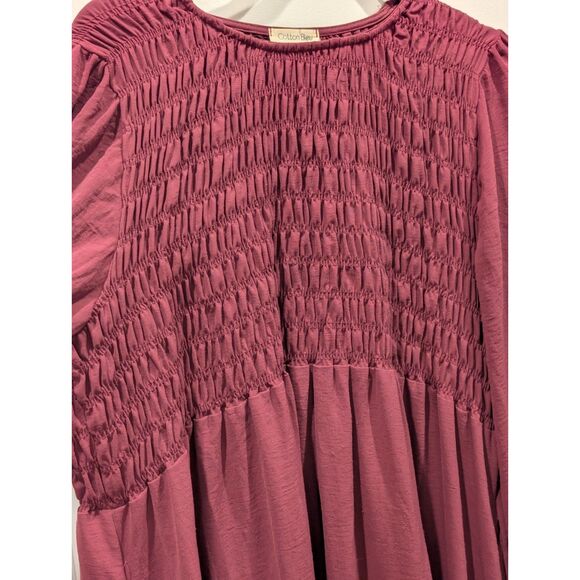 đź‘—Cotton Bleu Smocked Cottagecore Midi Dress | Curvy Fit 1X | Made in USA - Picture 7 of 7